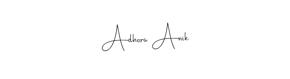 Create a beautiful signature design for name Adhora Anik. With this signature (Andilay-7BmLP) fonts, you can make a handwritten signature for free. Adhora Anik signature style 4 images and pictures png