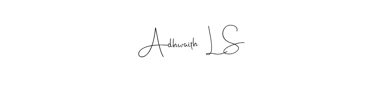 You can use this online signature creator to create a handwritten signature for the name Adhwaith  L S. This is the best online autograph maker. Adhwaith  L S signature style 4 images and pictures png