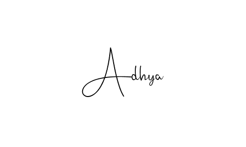 Make a beautiful signature design for name Adhya. Use this online signature maker to create a handwritten signature for free. Adhya signature style 4 images and pictures png