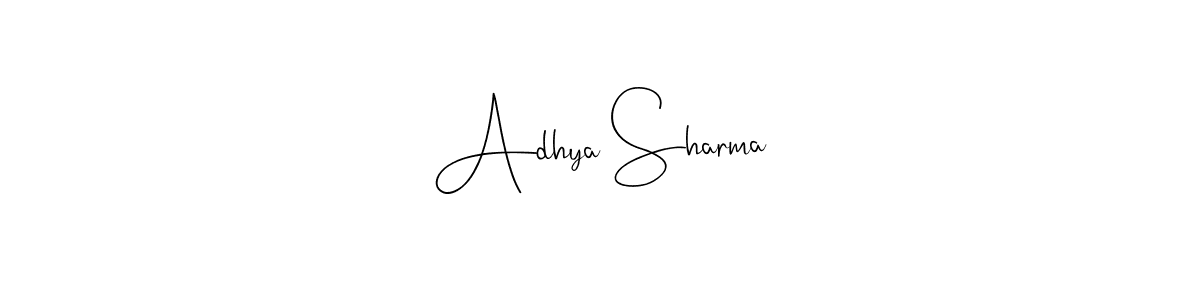 Make a beautiful signature design for name Adhya Sharma. Use this online signature maker to create a handwritten signature for free. Adhya Sharma signature style 4 images and pictures png