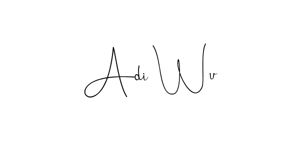 Here are the top 10 professional signature styles for the name Adi Wu. These are the best autograph styles you can use for your name. Adi Wu signature style 4 images and pictures png