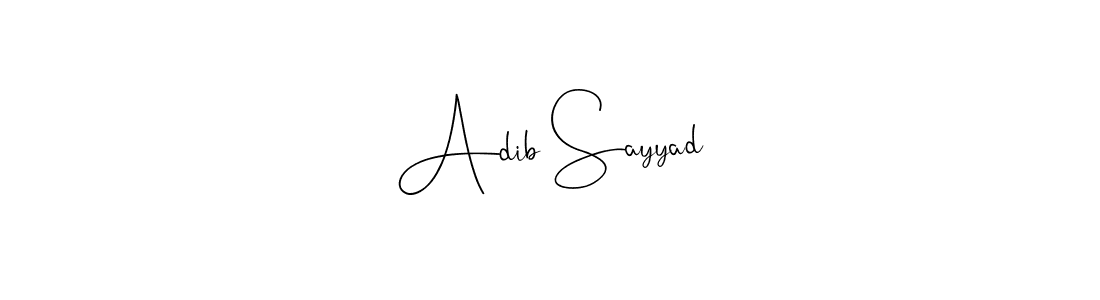 if you are searching for the best signature style for your name Adib Sayyad. so please give up your signature search. here we have designed multiple signature styles  using Andilay-7BmLP. Adib Sayyad signature style 4 images and pictures png