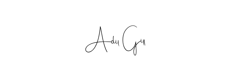 Also You can easily find your signature by using the search form. We will create Adil Gill name handwritten signature images for you free of cost using Andilay-7BmLP sign style. Adil Gill signature style 4 images and pictures png