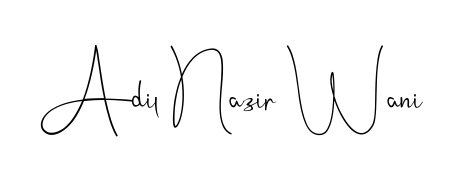 Elevate your brand with a stunning Adil Nazir Wani eSignature. The Andilay-7BmLP style provides a balanced, flowing aesthetic for everyday signing. Adil Nazir Wani signature style 4 images and pictures png