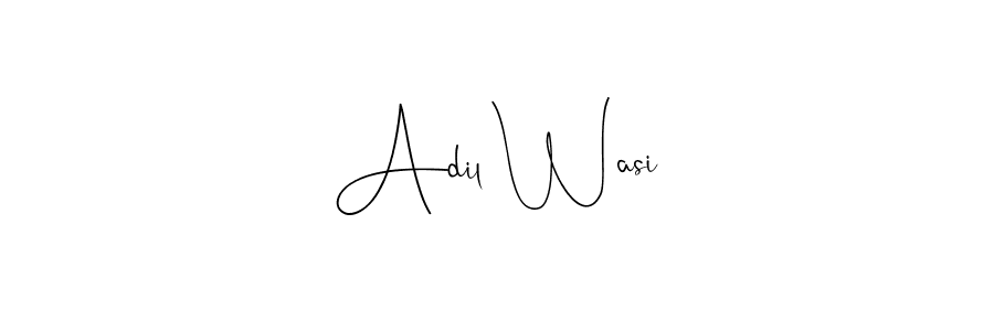 Create a beautiful signature design for name Adil Wasi. With this signature (Andilay-7BmLP) fonts, you can make a handwritten signature for free. Adil Wasi signature style 4 images and pictures png