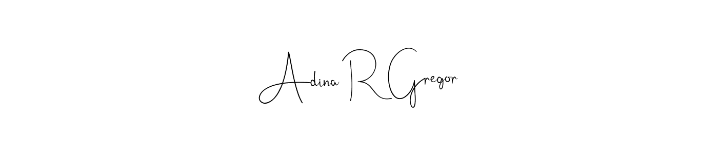 Check out images of Autograph of Adina R Gregor name. Actor Adina R Gregor Signature Style. Andilay-7BmLP is a professional sign style online. Adina R Gregor signature style 4 images and pictures png