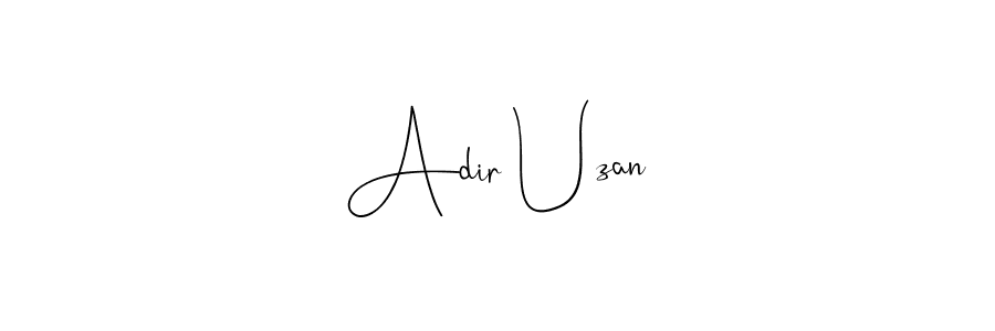 The best way (Andilay-7BmLP) to make a short signature is to pick only two or three words in your name. The name Adir Uzan include a total of six letters. For converting this name. Adir Uzan signature style 4 images and pictures png