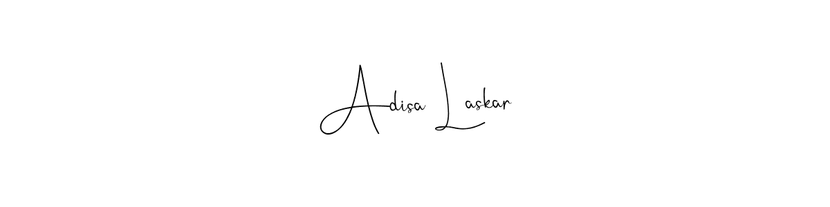 Make a beautiful signature design for name Adisa Laskar. With this signature (Andilay-7BmLP) style, you can create a handwritten signature for free. Adisa Laskar signature style 4 images and pictures png