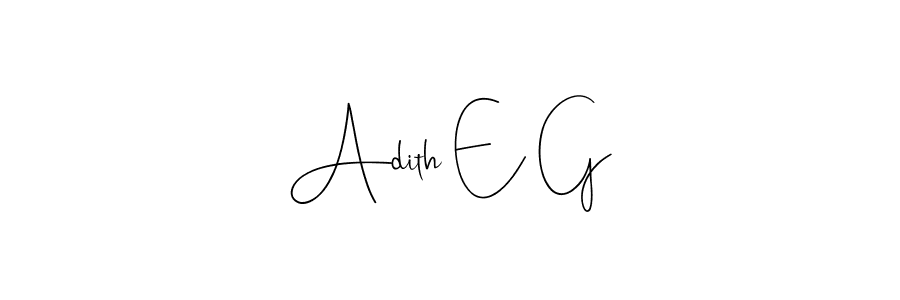 Also we have Adith E G name is the best signature style. Create professional handwritten signature collection using Andilay-7BmLP autograph style. Adith E G signature style 4 images and pictures png