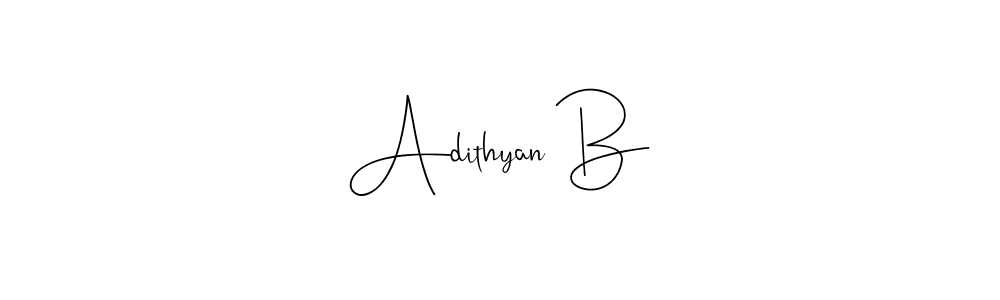 The best way (Andilay-7BmLP) to make a short signature is to pick only two or three words in your name. The name Adithyan B include a total of six letters. For converting this name. Adithyan B signature style 4 images and pictures png