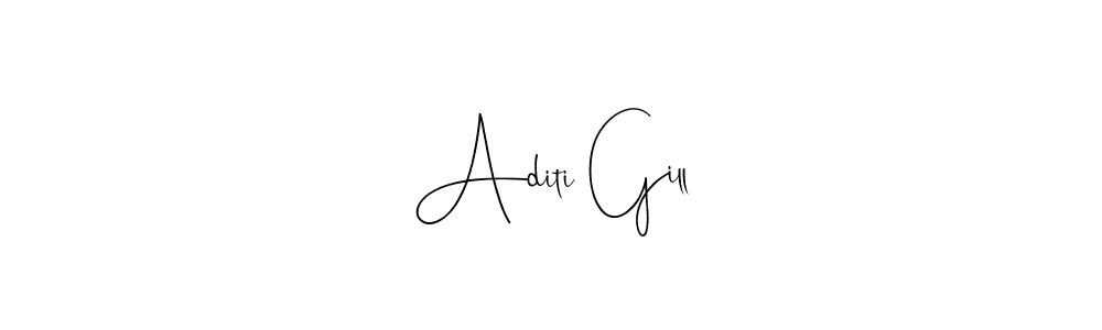 Make a short Aditi Gill signature style. Manage your documents anywhere anytime using Andilay-7BmLP. Create and add eSignatures, submit forms, share and send files easily. Aditi Gill signature style 4 images and pictures png