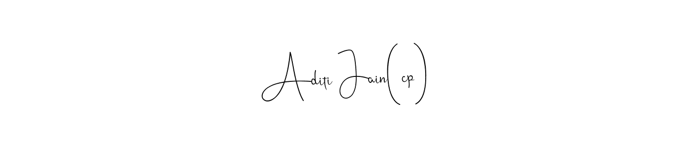 Also You can easily find your signature by using the search form. We will create Aditi Jain(cp) name handwritten signature images for you free of cost using Andilay-7BmLP sign style. Aditi Jain(cp) signature style 4 images and pictures png