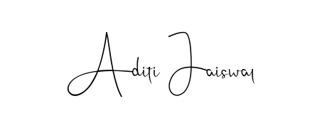 The Andilay-7BmLP typeface gives name Aditi Jaiswal a refined look. Suitable for certificates, diplomas, and official verification. Aditi Jaiswal signature style 4 images and pictures png