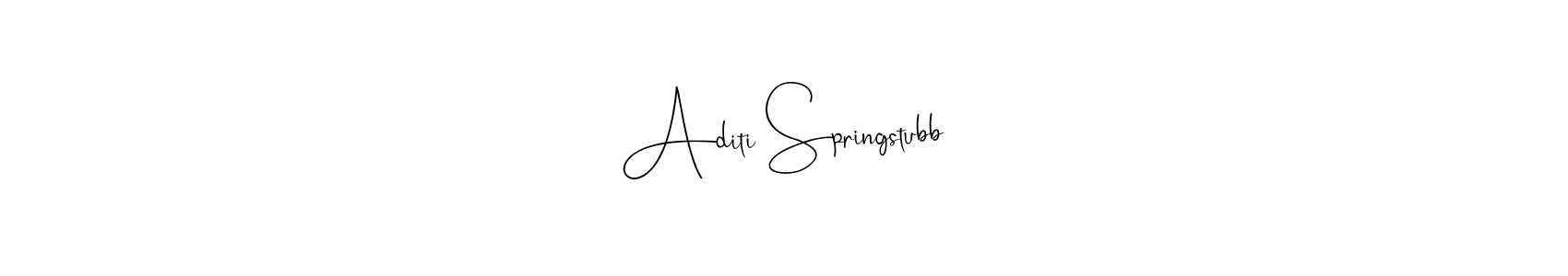 Aditi Springstubb stylish signature style. Best Handwritten Sign (Andilay-7BmLP) for my name. Handwritten Signature Collection Ideas for my name Aditi Springstubb. Aditi Springstubb signature style 4 images and pictures png