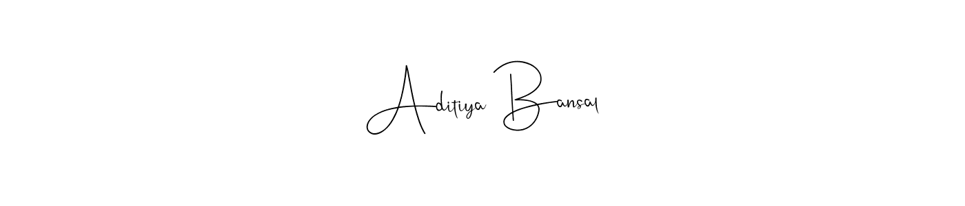 Also You can easily find your signature by using the search form. We will create Aditiya Bansal name handwritten signature images for you free of cost using Andilay-7BmLP sign style. Aditiya Bansal signature style 4 images and pictures png