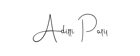 Try this chic Aditti Patil handwritten sign style. Using Andilay-7BmLP font elements, it gives your name a sleek, memorable identity. Aditti Patil signature style 4 images and pictures png