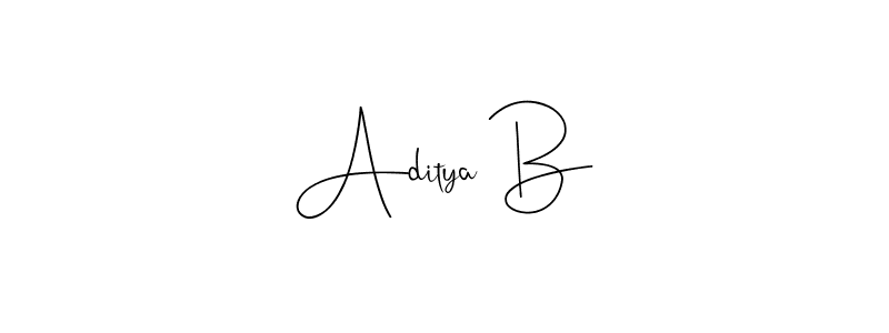 You should practise on your own different ways (Andilay-7BmLP) to write your name (Aditya B) in signature. don't let someone else do it for you. Aditya B signature style 4 images and pictures png