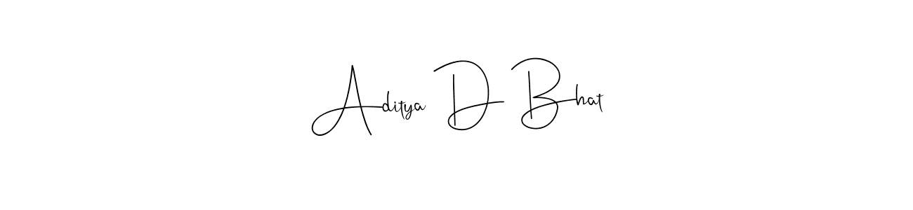 Use a signature maker to create a handwritten signature online. With this signature software, you can design (Andilay-7BmLP) your own signature for name Aditya D Bhat. Aditya D Bhat signature style 4 images and pictures png