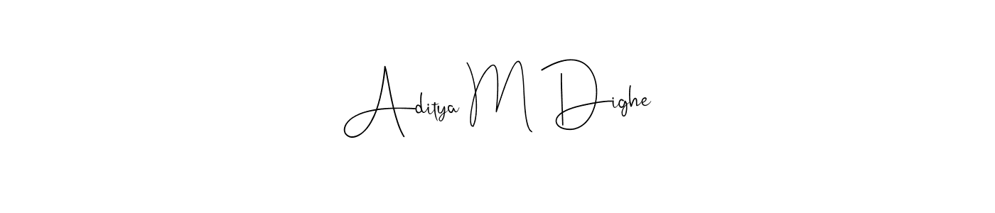 This is the best signature style for the Aditya M Dighe name. Also you like these signature font (Andilay-7BmLP). Mix name signature. Aditya M Dighe signature style 4 images and pictures png