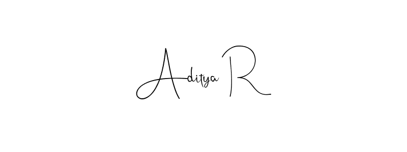 This is the best signature style for the Aditya R name. Also you like these signature font (Andilay-7BmLP). Mix name signature. Aditya R signature style 4 images and pictures png