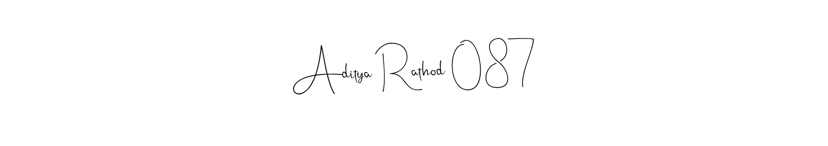 Design your own signature with our free online signature maker. With this signature software, you can create a handwritten (Andilay-7BmLP) signature for name Aditya Rathod 087. Aditya Rathod 087 signature style 4 images and pictures png