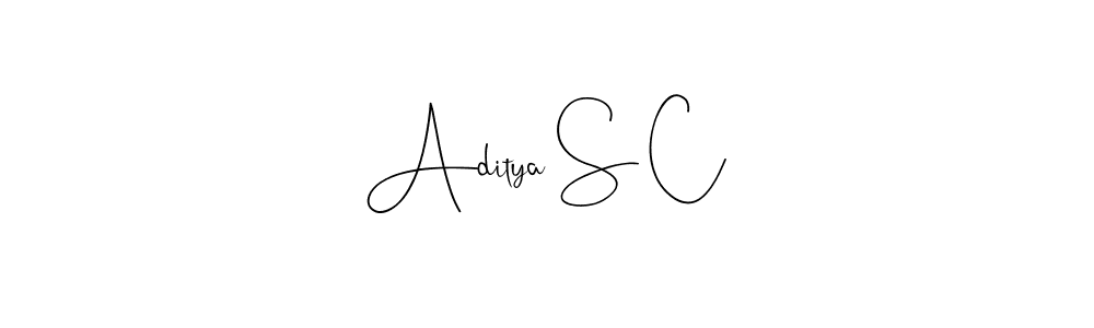 You should practise on your own different ways (Andilay-7BmLP) to write your name (Aditya S C) in signature. don't let someone else do it for you. Aditya S C signature style 4 images and pictures png