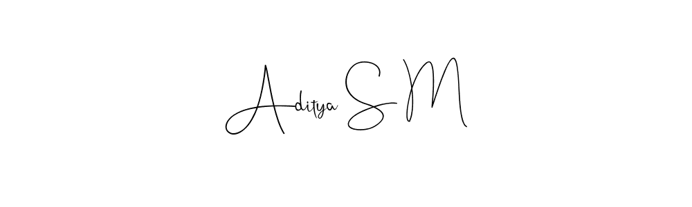 Make a beautiful signature design for name Aditya S M. Use this online signature maker to create a handwritten signature for free. Aditya S M signature style 4 images and pictures png