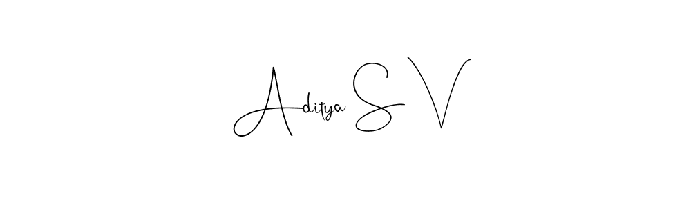 How to make Aditya S V signature? Andilay-7BmLP is a professional autograph style. Create handwritten signature for Aditya S V name. Aditya S V signature style 4 images and pictures png