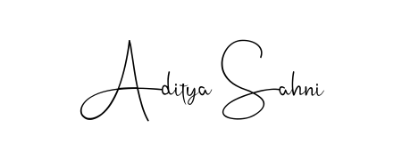 Download transparent PNG signature for name Aditya Sahni styled with Andilay-7BmLP font. Ready to paste directly into PDF and Word agreements. Aditya Sahni signature style 4 images and pictures png