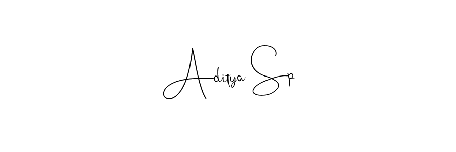 Create a beautiful signature design for name Aditya Sp. With this signature (Andilay-7BmLP) fonts, you can make a handwritten signature for free. Aditya Sp signature style 4 images and pictures png
