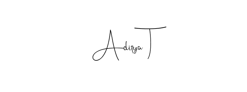 Here are the top 10 professional signature styles for the name Aditya T. These are the best autograph styles you can use for your name. Aditya T signature style 4 images and pictures png