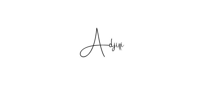 Use a signature maker to create a handwritten signature online. With this signature software, you can design (Andilay-7BmLP) your own signature for name Adjilli. Adjilli signature style 4 images and pictures png