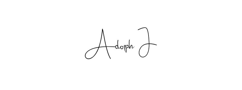 How to make Adolph J name signature. Use Andilay-7BmLP style for creating short signs online. This is the latest handwritten sign. Adolph J signature style 4 images and pictures png