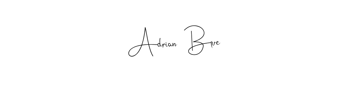 You can use this online signature creator to create a handwritten signature for the name Adrian  Blue. This is the best online autograph maker. Adrian  Blue signature style 4 images and pictures png