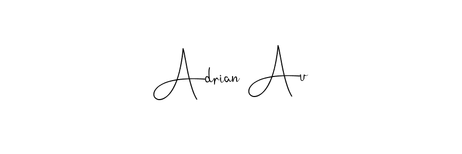 Use a signature maker to create a handwritten signature online. With this signature software, you can design (Andilay-7BmLP) your own signature for name Adrian Au. Adrian Au signature style 4 images and pictures png