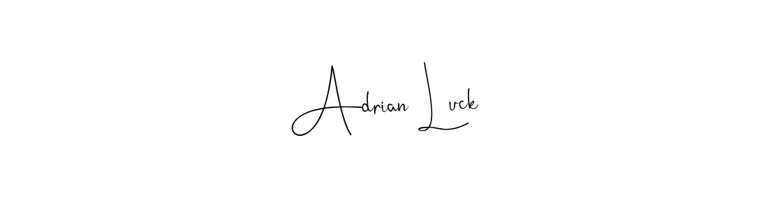 Create a beautiful signature design for name Adrian Luck. With this signature (Andilay-7BmLP) fonts, you can make a handwritten signature for free. Adrian Luck signature style 4 images and pictures png