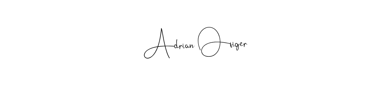 How to make Adrian Ofiger name signature. Use Andilay-7BmLP style for creating short signs online. This is the latest handwritten sign. Adrian Ofiger signature style 4 images and pictures png