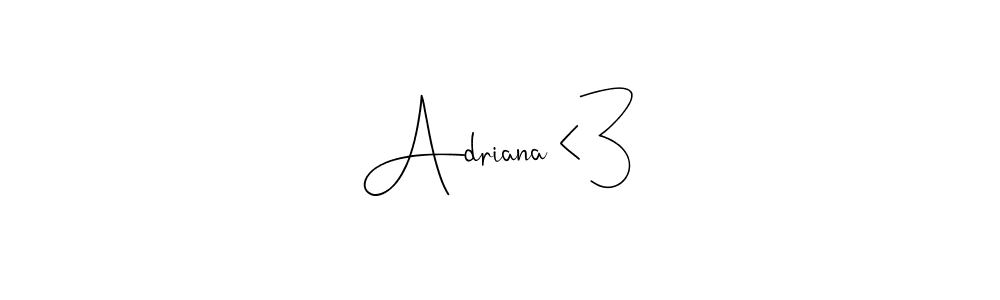 Similarly Andilay-7BmLP is the best handwritten signature design. Signature creator online .You can use it as an online autograph creator for name Adriana <3. Adriana <3 signature style 4 images and pictures png