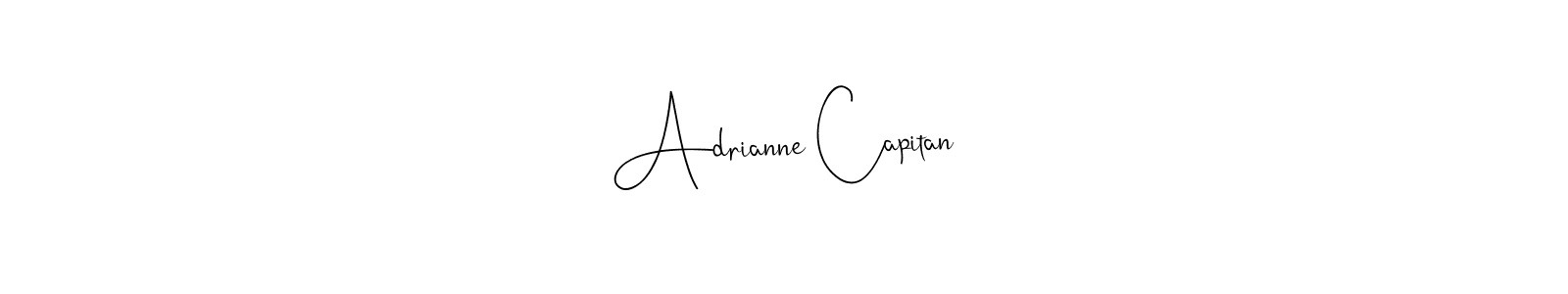Make a beautiful signature design for name Adrianne Capitan. Use this online signature maker to create a handwritten signature for free. Adrianne Capitan signature style 4 images and pictures png