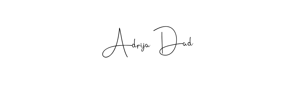 Use a signature maker to create a handwritten signature online. With this signature software, you can design (Andilay-7BmLP) your own signature for name Adrija Dad. Adrija Dad signature style 4 images and pictures png