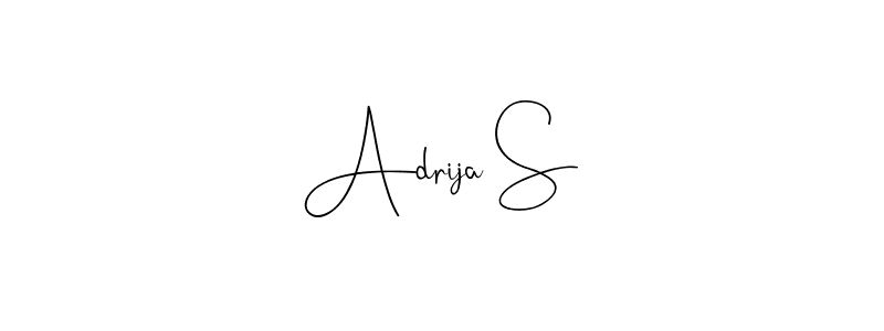 This is the best signature style for the Adrija S name. Also you like these signature font (Andilay-7BmLP). Mix name signature. Adrija S signature style 4 images and pictures png