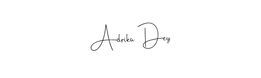 Also You can easily find your signature by using the search form. We will create Adrika Dey name handwritten signature images for you free of cost using Andilay-7BmLP sign style. Adrika Dey signature style 4 images and pictures png