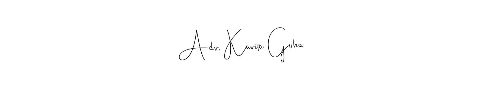 Adv. Kavita Guha stylish signature style. Best Handwritten Sign (Andilay-7BmLP) for my name. Handwritten Signature Collection Ideas for my name Adv. Kavita Guha. Adv. Kavita Guha signature style 4 images and pictures png