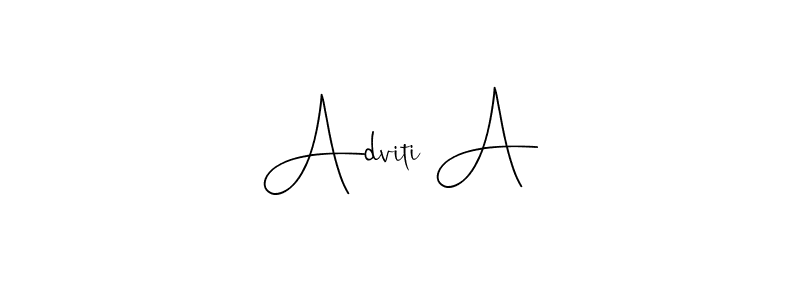 How to make Adviti A signature? Andilay-7BmLP is a professional autograph style. Create handwritten signature for Adviti A name. Adviti A signature style 4 images and pictures png