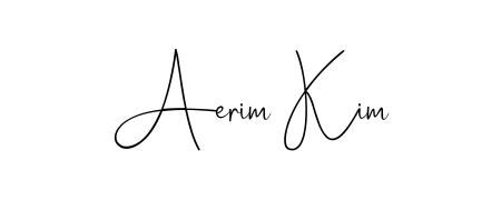 Create an unforgettable impression when signing with Aerim Kim name styled in Andilay-7BmLP typography. 100% free online generator. Aerim Kim signature style 4 images and pictures png