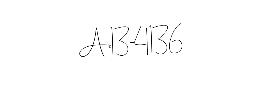 Design your own signature with our free online signature maker. With this signature software, you can create a handwritten (Andilay-7BmLP) signature for name Af13-4136. Af13-4136 signature style 4 images and pictures png