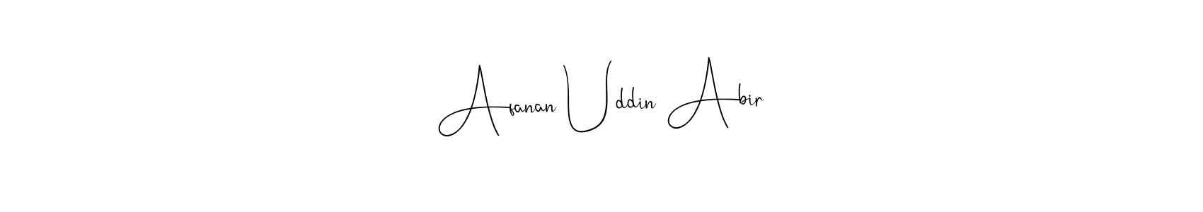 How to make Afanan Uddin Abir signature? Andilay-7BmLP is a professional autograph style. Create handwritten signature for Afanan Uddin Abir name. Afanan Uddin Abir signature style 4 images and pictures png