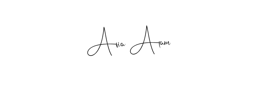 Make a beautiful signature design for name Afia Alam. With this signature (Andilay-7BmLP) style, you can create a handwritten signature for free. Afia Alam signature style 4 images and pictures png