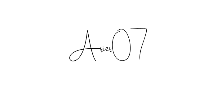 How to make Afief07 signature? Andilay-7BmLP is a professional autograph style. Create handwritten signature for Afief07 name. Afief07 signature style 4 images and pictures png