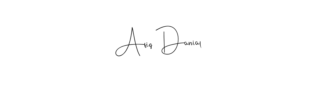 Also You can easily find your signature by using the search form. We will create Afiq Danial name handwritten signature images for you free of cost using Andilay-7BmLP sign style. Afiq Danial signature style 4 images and pictures png